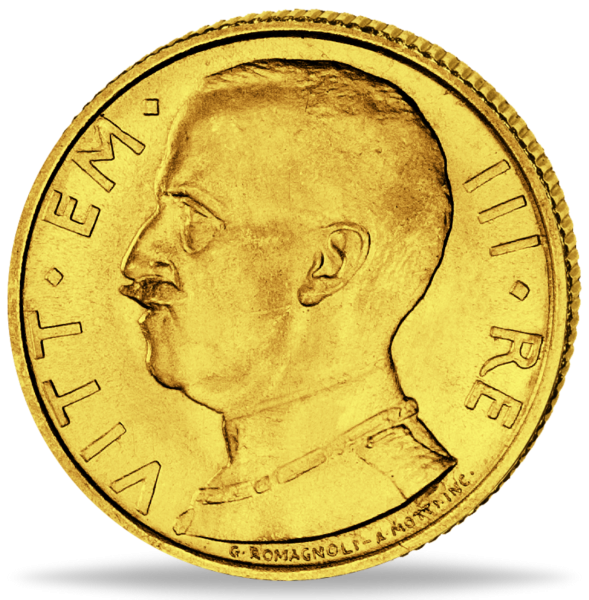 50 Lire Victor Emanuel III - Vorderseite Münze