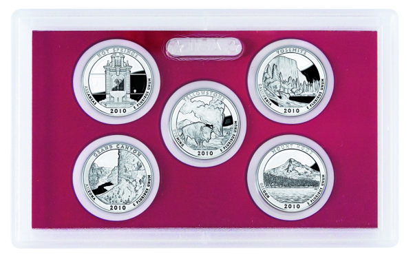 5x1/4 $ Quarterserie American - Satzbild Blister