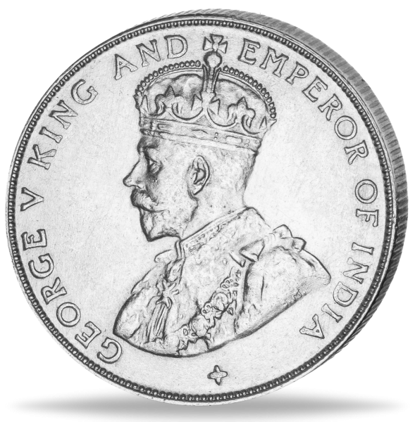 Straits Settlements, 50 Cent 1920-2021, König Georg V. - Münze Vorderseite