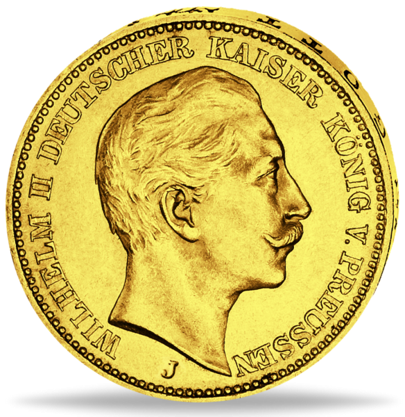 20 Mark Wilhelm II. - Vorderseite historische Münze