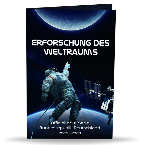 Sammelalbum 5 Euro Erforschung des Weltraums - Album Vorderseite
