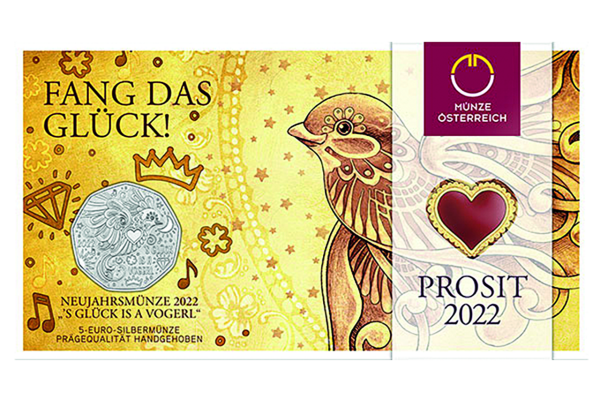 5 Euro Neujahrsmünze - Blister