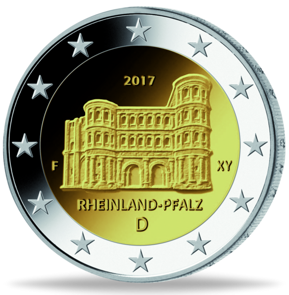 2 Euro Rheinland Pfalz - Münze Vorderseite