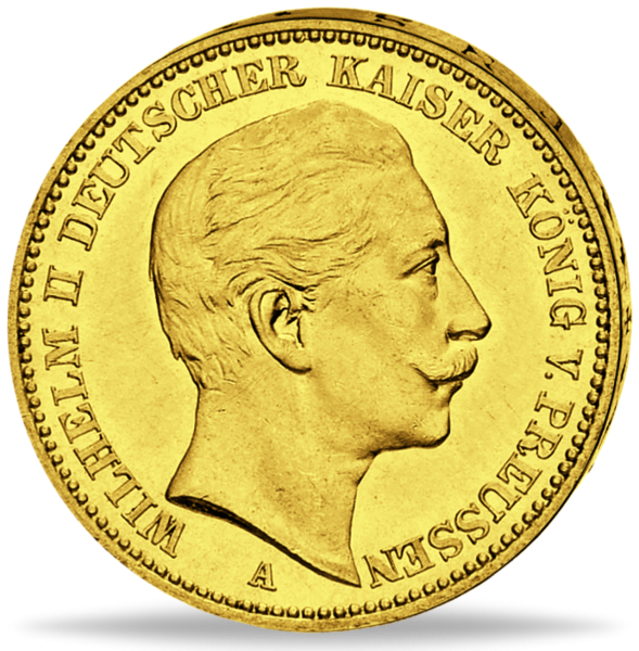 Königreich Preußen, 20 Mark 1888 (J.250), Kaiser Wilhelm II. - Münze Vorderseite