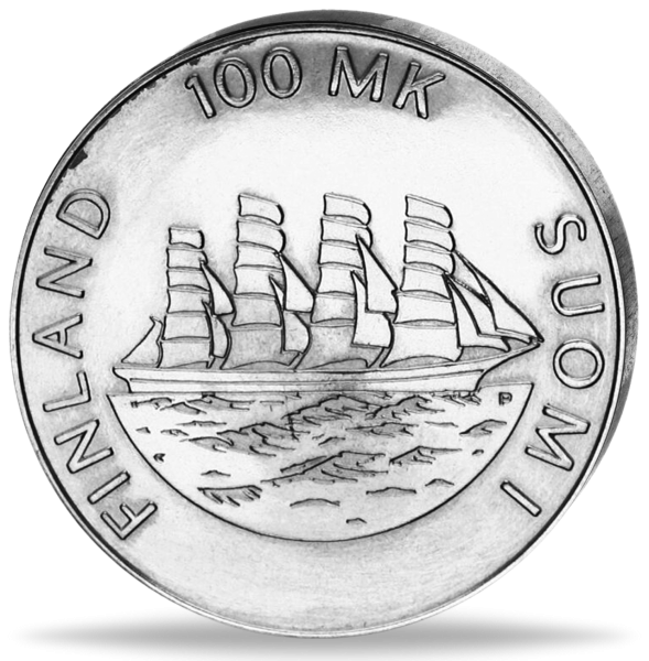 100 Finnmark 70 Jahre Autonomie Aland - Münze Vorderseite