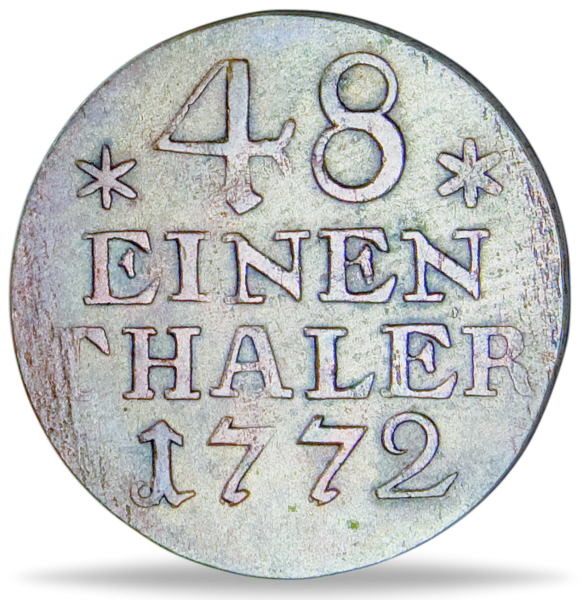 1 48 Taler König Friedrich II. - Vorderseite Münze