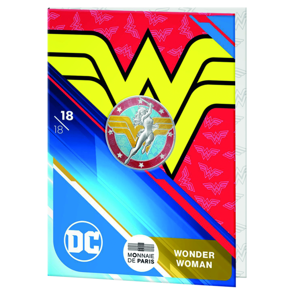 10 Euro Wonder Woman Logo, 2025, Silber, st, Farbappli. - Münze in Coincard
