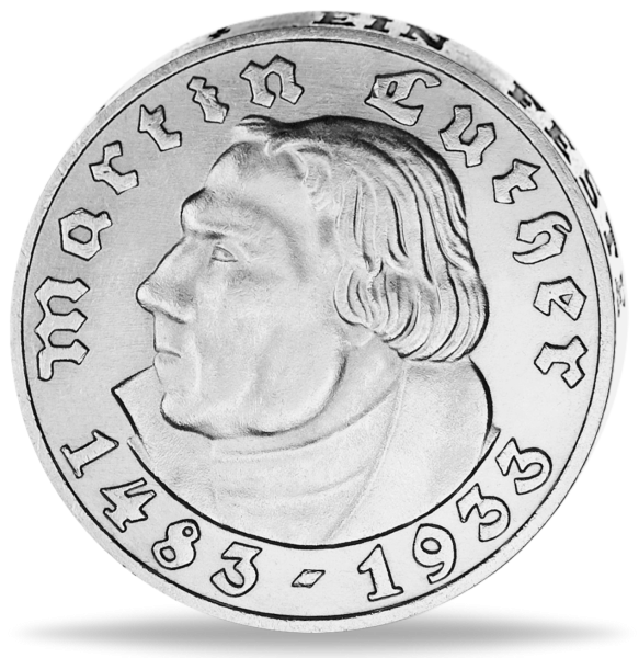 5 RM Martin Luther "A" - Münze Vorderseite