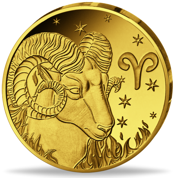 Frankreich, 5 Euro Widder, 2026, 0,5 g Gold, PP - Münze Vorderseite