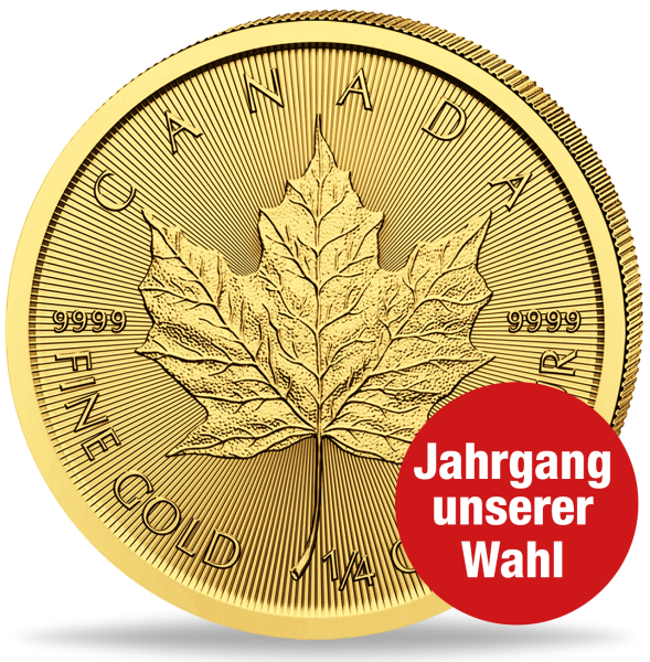 10 Dollar Maple Leaf 1/4 Unze Gold - Münze Vorderseite