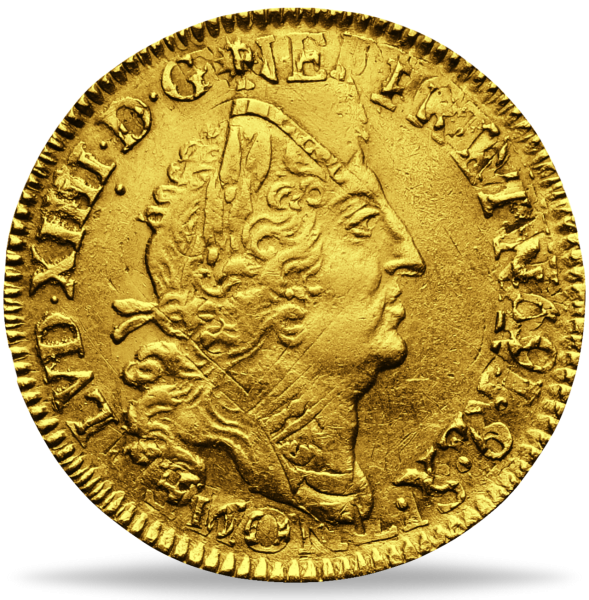 Frankreich, Louis d'or 1693-1700 A, Paris, mit 4 Ls - Münze Vorderseite