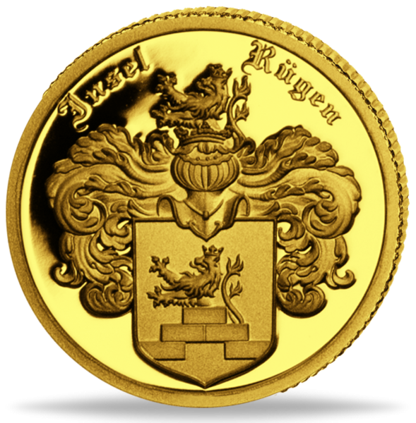 Rügen-Wappen Gold-Gedenkprägung - Münze Vorderseite