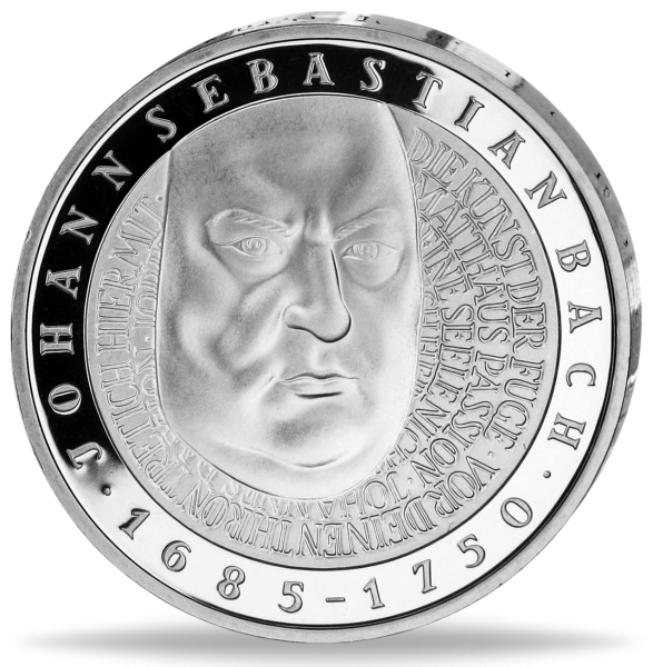 10 Deutsche Münze 2000, Johann Sebastian Bach - Vorderseite deutsche BRD Münze