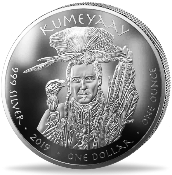 1 Dollar Kumeyaay California - Vorderseite Münze