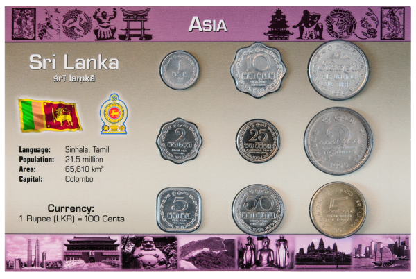 Sri Lanka Kursmünzensatz - Satzbild in Blister