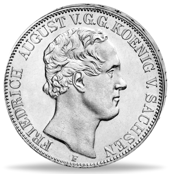Königreich Sachsen Doppeltaler Friedrich August II. Thun 322 - Münze Vorderseite