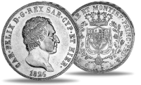 5 Lire König Carlo Felice Sardinien - Münze Vorderseite / 5 Lire König Carlo Felice Sardinien - Münze Rückseite 5 Lire König Carlo Felice Sardinien - Münze Vorderseite / 5 Lire König Carlo Felice Sardinien - Münze Rückseite