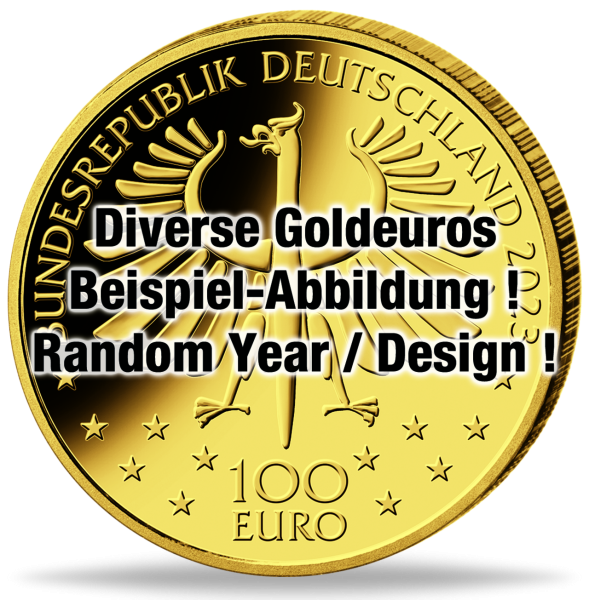 100 Goldeuro-BRD „Verschiedene Jahrgänge“ (1/2 Unze)