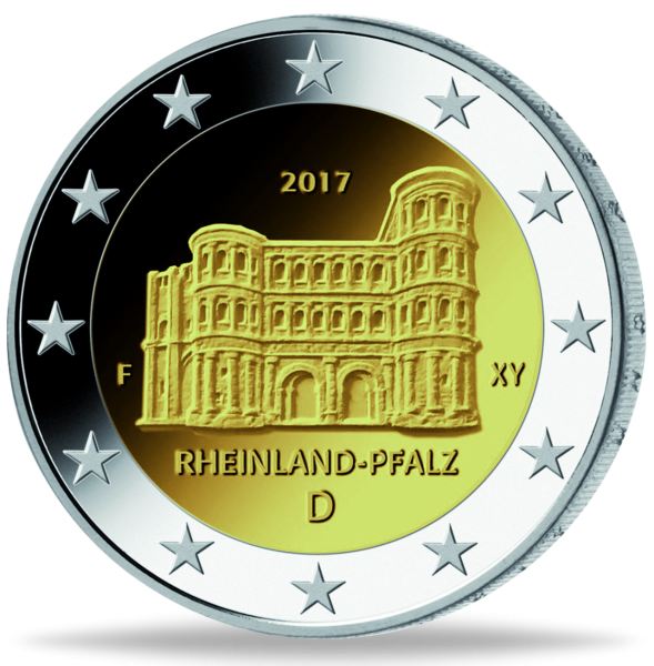 2 Euro Rheinland Pfalz - Münze Vorderseite