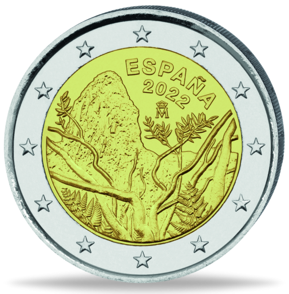 2 Euro Nationalpark Garajonay - Vorderseite Münze