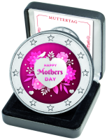2 Euro Muttertag 2023 mit Farbapplikation  - mit Platz für Ihre persönlichen Muttertags-Grüße!