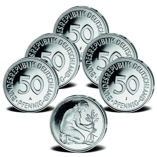 Deutschland, 50 Pfennig-Satz „1999 - ADFGJ“ - Satzbild