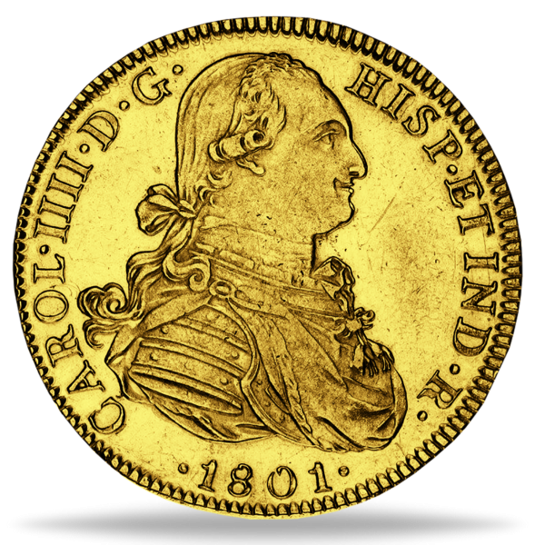 Mexiko, 8 Escudos 1772-1808 M, König Karl IV. - Gold - Münze Vorderseite