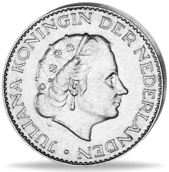 1 Gulden „Juliana“ Silber - Münze Vorderseite