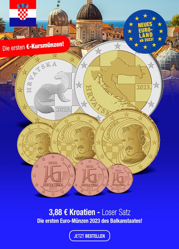 Kroatien als neues Euro-Land: Die ersten €-Münzen! | Münzen-Versandhaus