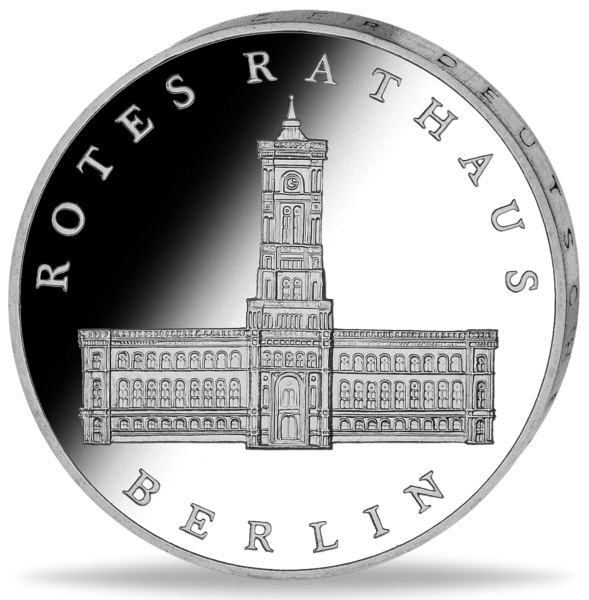 5 Mark der DDR Rotes Rathaus Berlin - Münze Vorderseite