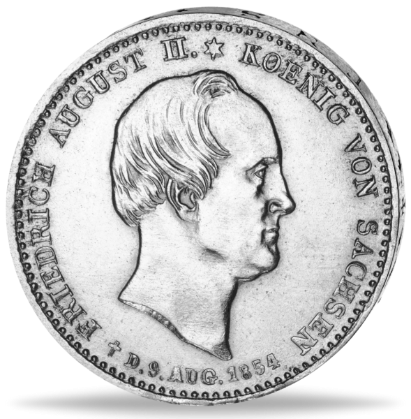 1/6 Taler König Friedrich August II. - Münze Vorderseite
