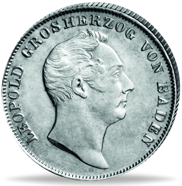 1/2 Gulden Leopold - Vorderseite historische Silbermünze