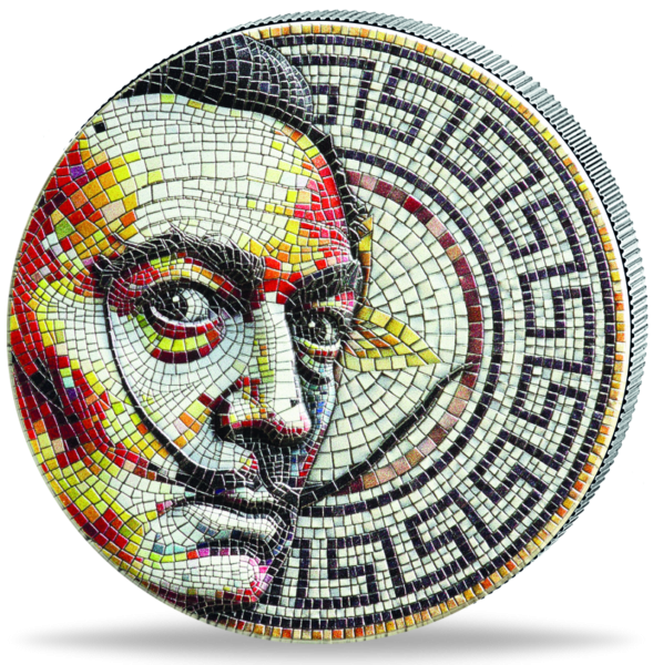 2 Dollar Dali Mosaik - Münze Vorderseite