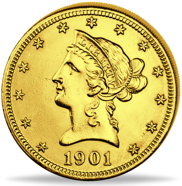 10 Dollar Liberty Head Coronet Head - Vorderseite Münze