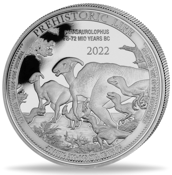 20 Francs Parasauropholus - Vorderseite Münze