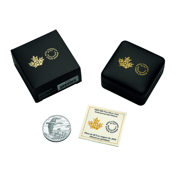 Kanada, 20 $ Gans - Interconnected Nature 2025 - Silber - in kassettte