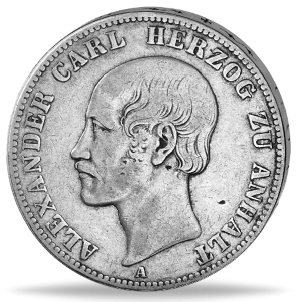 Vereinstaler Alexander Carl - Vorderseite Münze