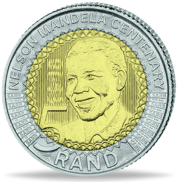 5 Rand Nelson Mandela - Münze Vorderseite