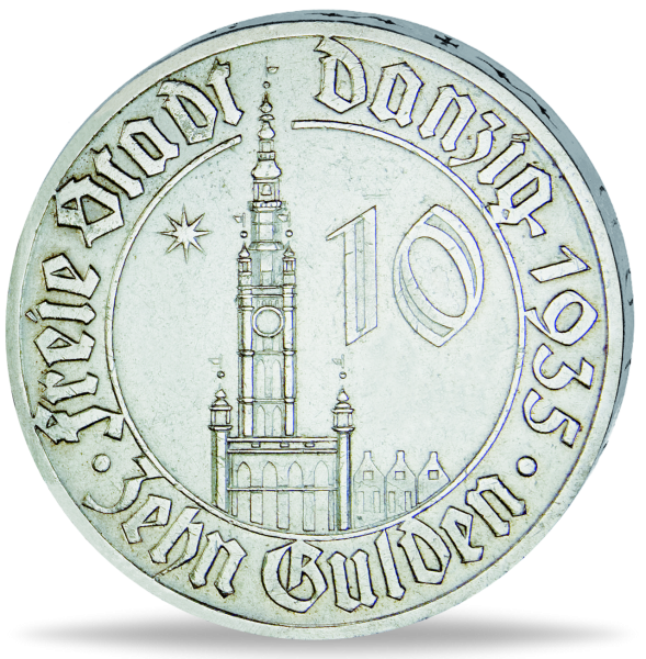 10 Gulden Rathaus - Münze Vorderseite
