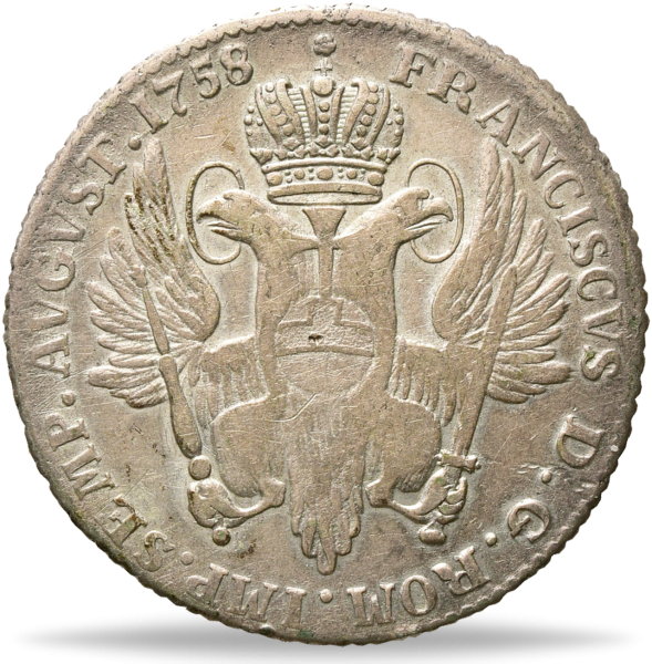 Freie Stadt Hamburg, 32 Schilling 1758, Mit Titel Franz I. Münze Vorderseite