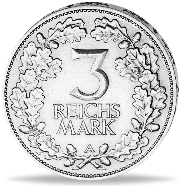 3 Reichsmark Rheinlande - Vorderseite Münze