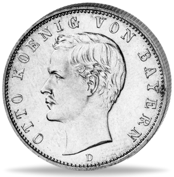2 Mark Bayern 1888 König Otto - Bayern - 1888 - Münze Vorderseite
