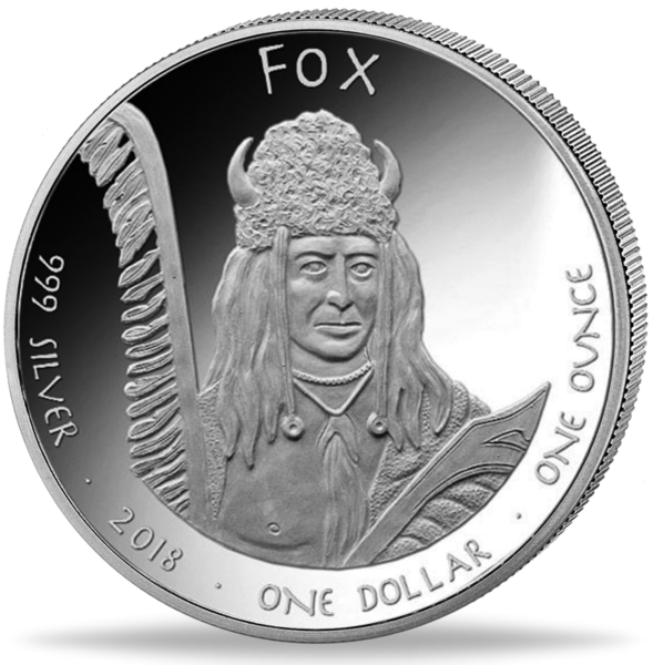 1 Dollar Fox Iowa - Vorderseite Münze