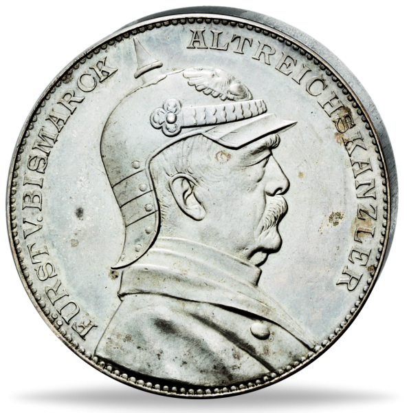 Silber-Medaille -Trauernde Germania - auf den Tod von Otto von Bismarck -1898 VS