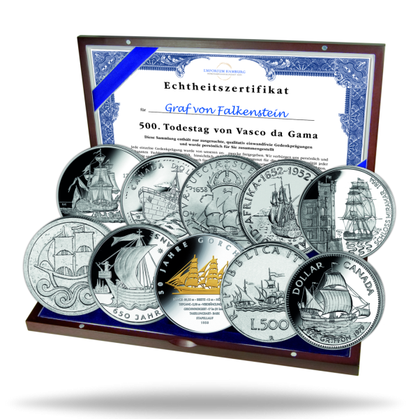 Silber-Kollektion, Silber-Satz Schiffsmünzen aus aller Welt (10 Mz.) Satzbild