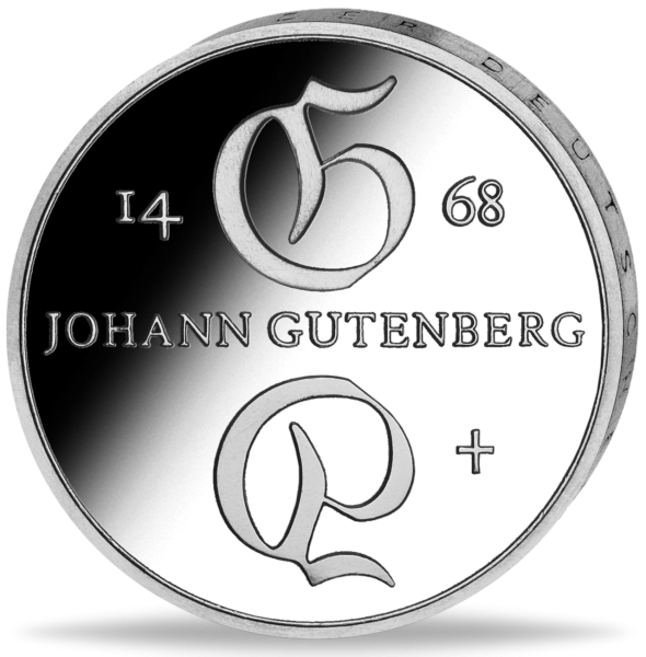 10 Mark der DDR Johannes Gutenberg - Vorderseite Münze