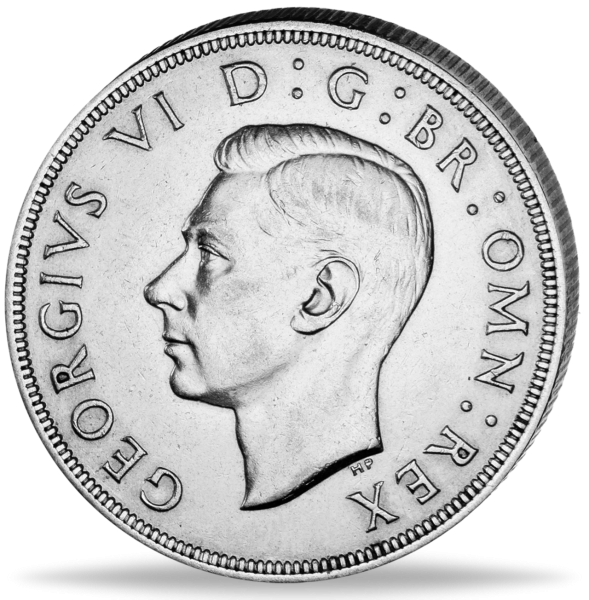 1 Crown Georg VI./Wappen - Münze Vorderseite