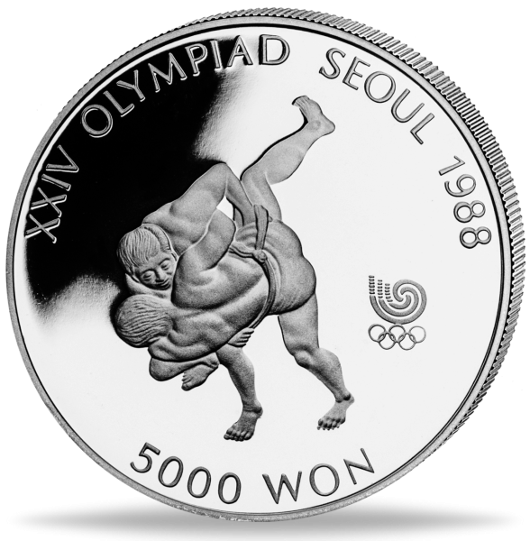 5000 Won Koreanisches Ringen - Münze Vorderseite
