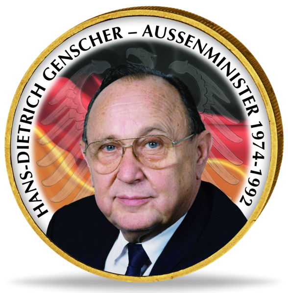 2 Euro Hans-Dietrich Genscher - Vorderseite Farbmünze