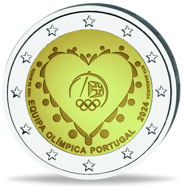 Portugal, 2 Euro Olympische Spiele 2024, bfr. - Münze Vorderseite